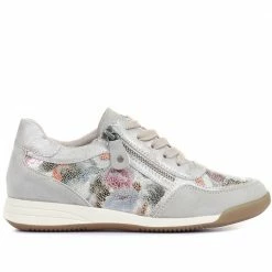 Pavers Grey Floral Print Ladies Sneakers - WBINS33009 / 319 651 / 319 651