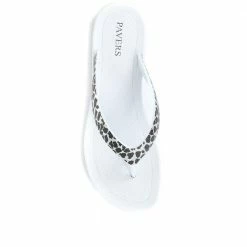 Pavers Leopard Print Toe Post Sandals - EJO33007 / 320 079