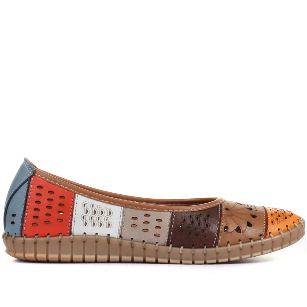 Bellissimo Flat Leather Ballerina Shoes - BELMETIN31009 / 317 955 16 Bellissimo Flat Leather Ballerina Shoes - BELMETIN31009 / 317 955