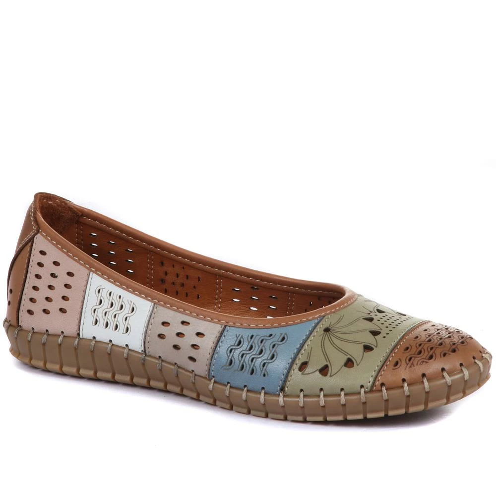 Bellissimo Flat Leather Ballerina Shoes - BELMETIN31009 / 317 955 1 Bellissimo Flat Leather Ballerina Shoes - BELMETIN31009 / 317 955