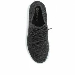 Pavers Men's Dark Grey Knit Sneakers - TITAN31015 / 318 517 / 318 517