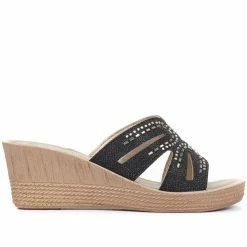 Pavers Embellished Wedge Heel Sandals - INB31039 / 318 169