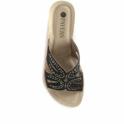 Pavers Embellished Wedge Heel Sandals - INB31039 / 318 169