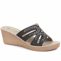 Pavers Embellished Wedge Heel Sandals - INB31039 / 318 169