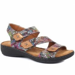 Pavers Ladies Colorful Patterned Leather Sandals - LUCK33011 / 320 063 / 320 063