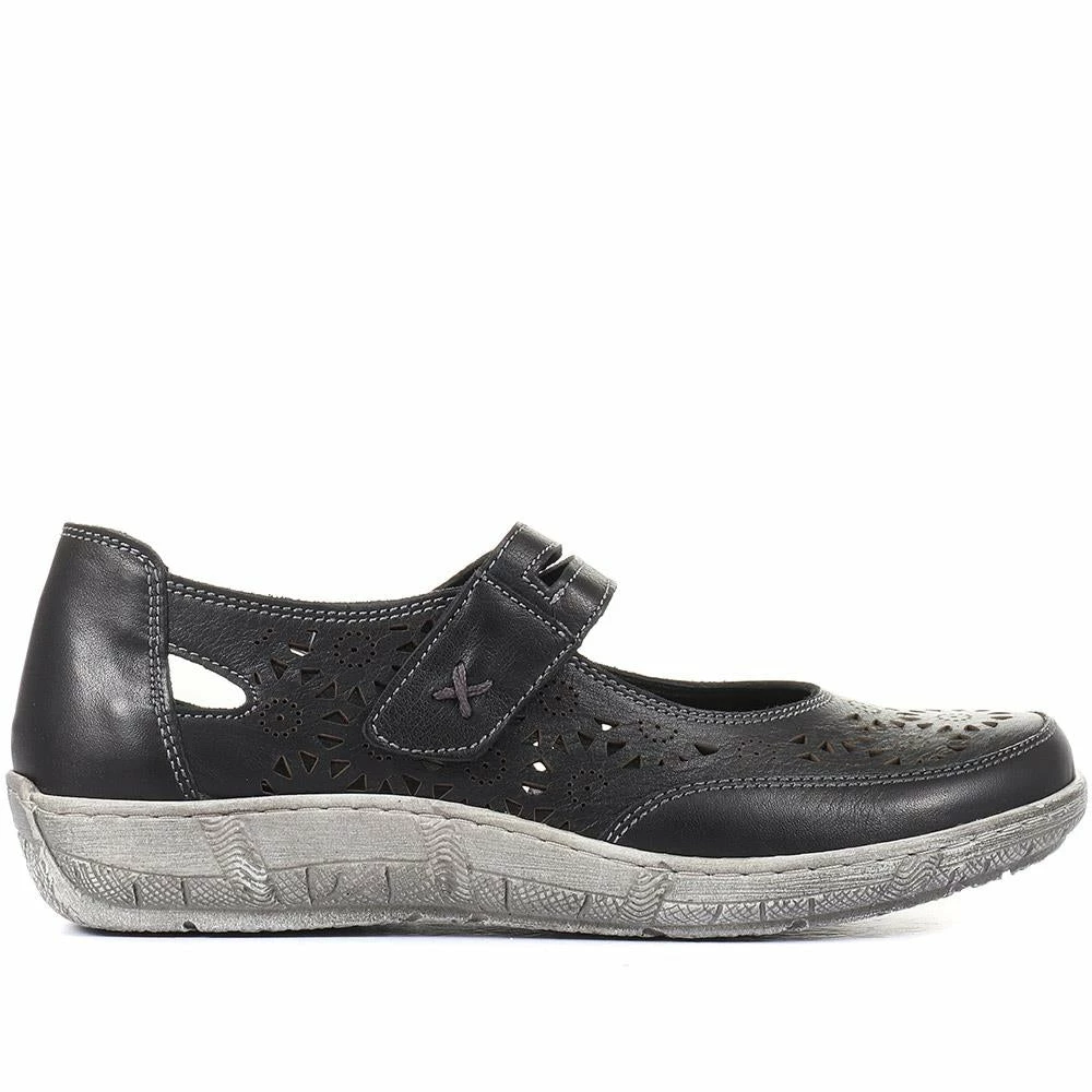 Pavers Wide Fit Leather Mary Jane Shoes - LUCK33019 / 320 056 4 Pavers Wide Fit Leather Mary Jane Shoes - LUCK33019 / 320 056