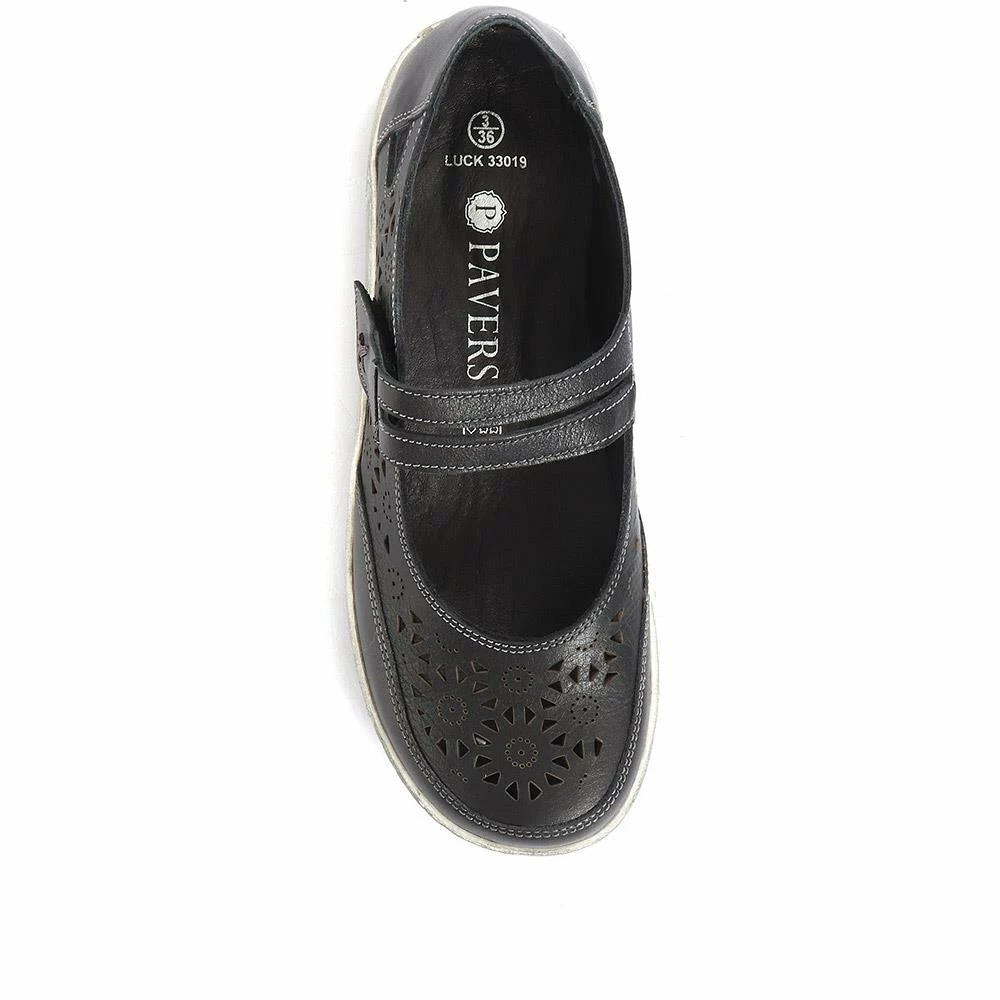 Pavers Wide Fit Leather Mary Jane Shoes - LUCK33019 / 320 056 6 Pavers Wide Fit Leather Mary Jane Shoes - LUCK33019 / 320 056