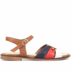 Pavers Flat Leather Sandals - METIN33011 / 319 978