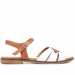 Pavers Flat Leather Sandals - METIN33011 / 319 978