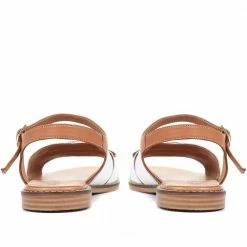 Pavers Flat Leather Sandals - METIN33011 / 319 978