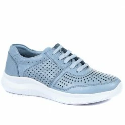 Pavers Leather Cut-Out Lace-Up Trainers - META33003 / 320 098 Sneakers