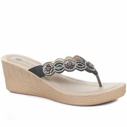 Pavers Wedge Toe Post Sandals - INB33031 / 320 064