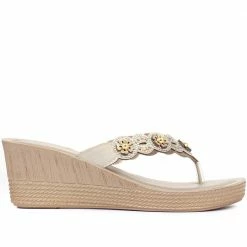 Pavers Wedge Toe Post Sandals - INB33031 / 320 064