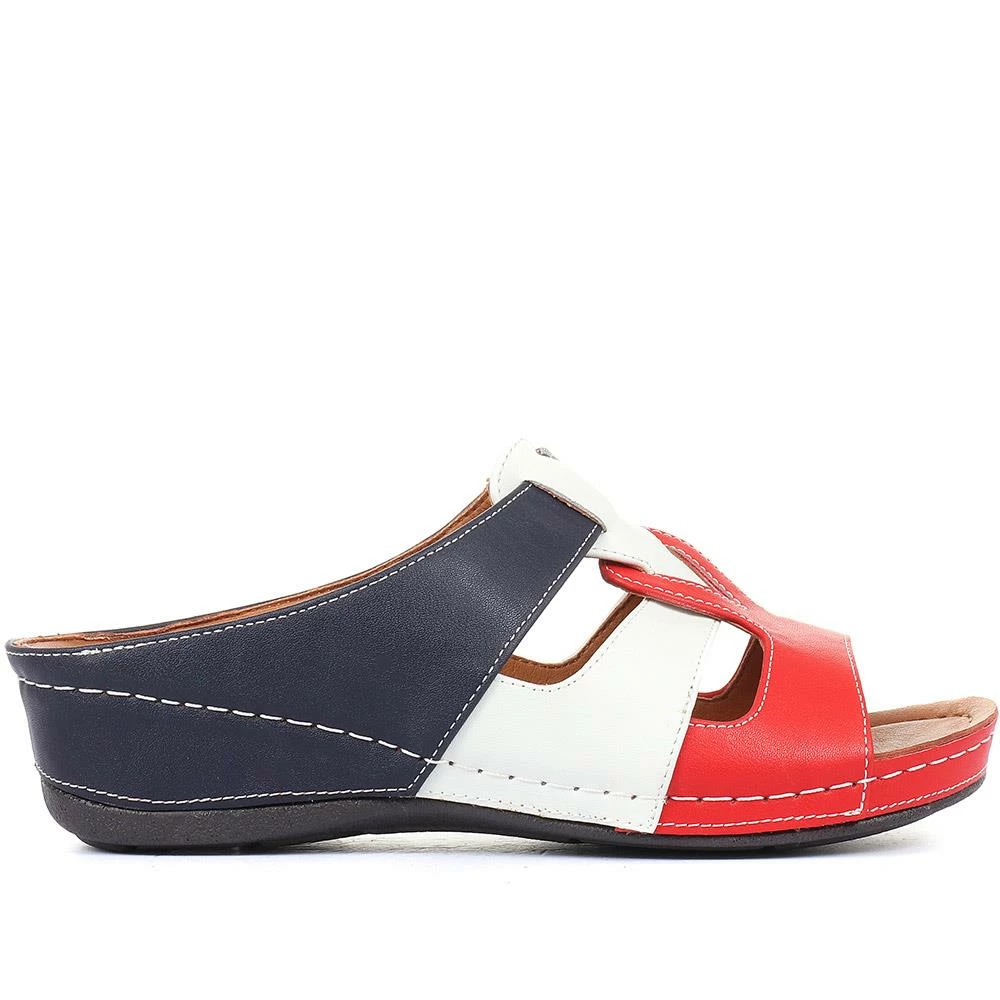 Pavers Wide Fit Wedge Mule Sandals - WLIG33011 / 319 656 3 Pavers Wide Fit Wedge Mule Sandals - WLIG33011 / 319 656