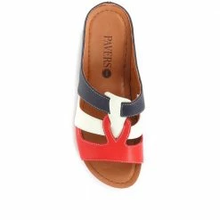 Pavers Wide Fit Wedge Mule Sandals - WLIG33011 / 319 656 10 Pavers Wide Fit Wedge Mule Sandals - WLIG33011 / 319 656