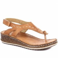 Pavers Leather Toe-Post Sling-Back Sandals - CAY33005 / 319 989