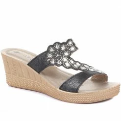 Pavers Wedge Mule Sandals - INB31041 / 318 170