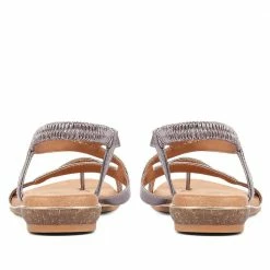 Pavers Ladies Gold Flat Stretch Fit Sandals - BAIZH33049 / 320 048 / 320 048