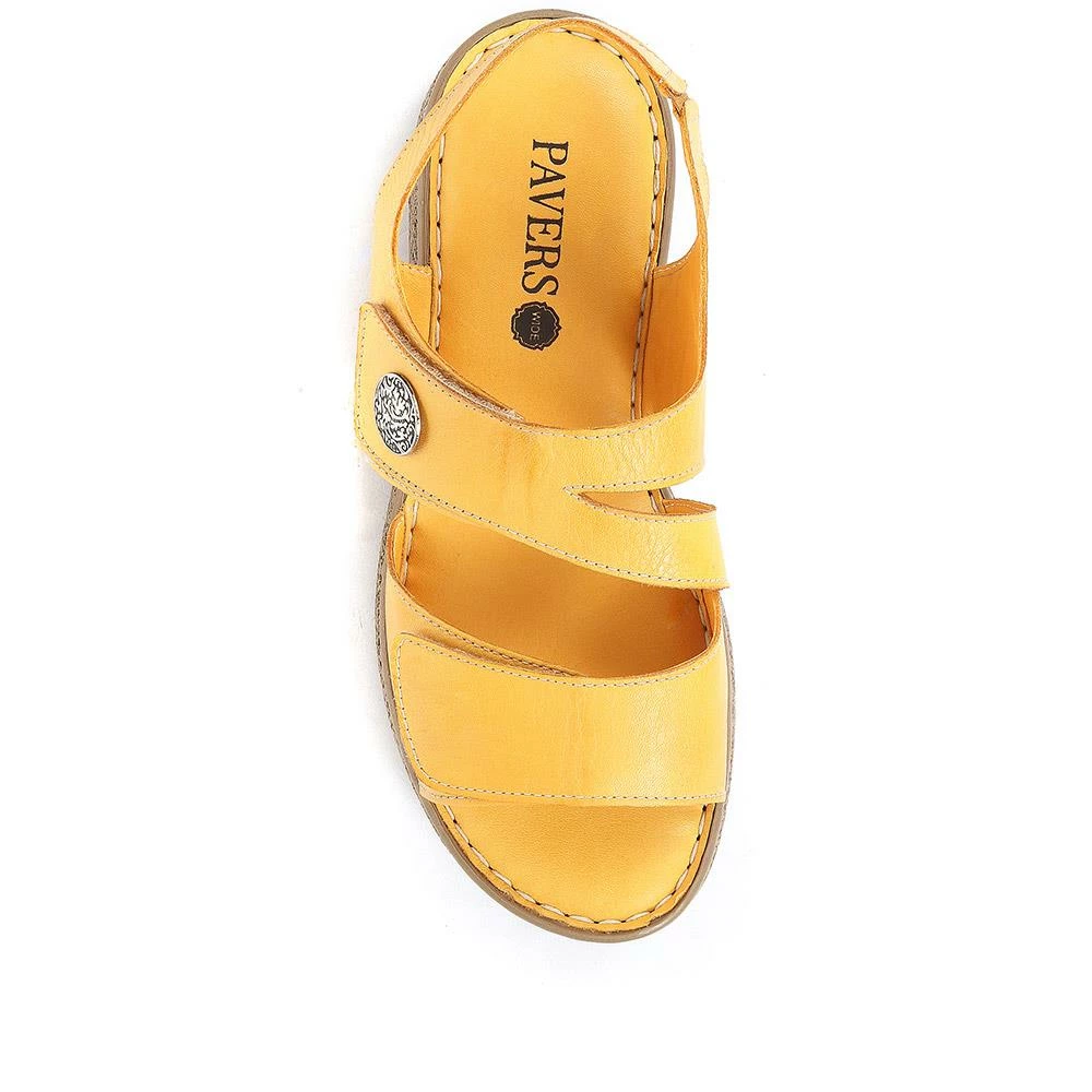 Pavers Wide Fit E Leather Sandals - OZAR33034 / 320 198 6 Pavers Wide Fit E Leather Sandals - OZAR33034 / 320 198