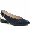 Pavers Wide Fit Pointed Toe Leather Slingback Shoes - ALPIN29000 / 315 435