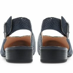 Pavers Wide Fit Pointed Toe Leather Slingback Shoes - ALPIN29000 / 315 435