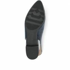 Pavers Wide Fit Pointed Toe Leather Slingback Shoes - ALPIN29000 / 315 435