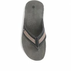 Pavers Men's Black Thong Sandals - INB33025 / 319 699 / 319 699