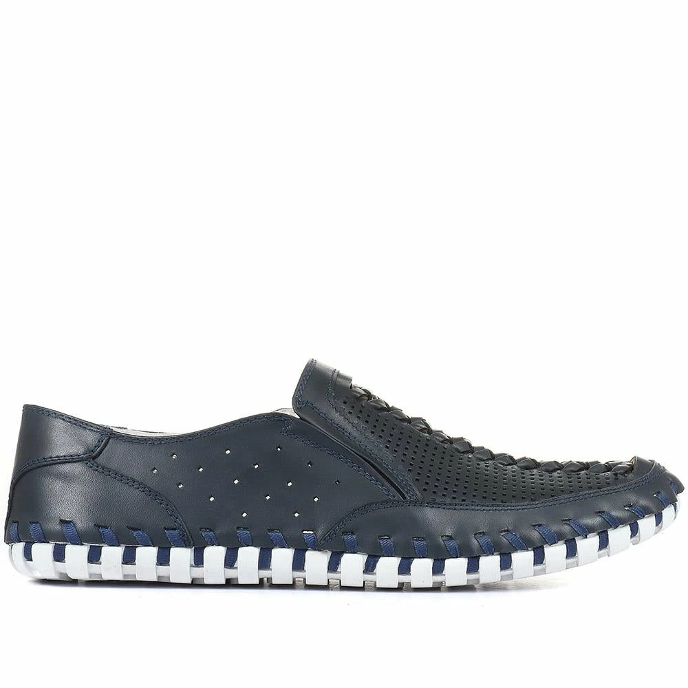 Pavers Casual Leather Moccasin Shoes - LIXIN33001 / 319 951 3 Pavers Casual Leather Moccasin Shoes - LIXIN33001 / 319 951