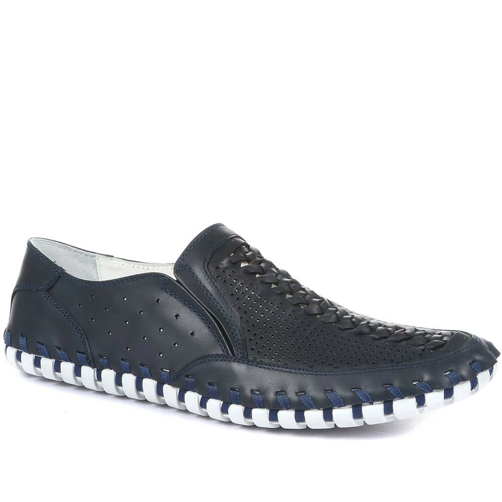 Pavers Casual Leather Moccasin Shoes - LIXIN33001 / 319 951 1 Pavers Casual Leather Moccasin Shoes - LIXIN33001 / 319 951