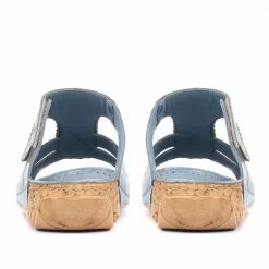 Pavers Ladies Cut Out Leather Mule Wedge Sandals - KARY33011 / 319 943 / 319 943 21 Pavers Ladies Cut Out Leather Mule Wedge Sandals - KARY33011 / 319 943 / 319 943