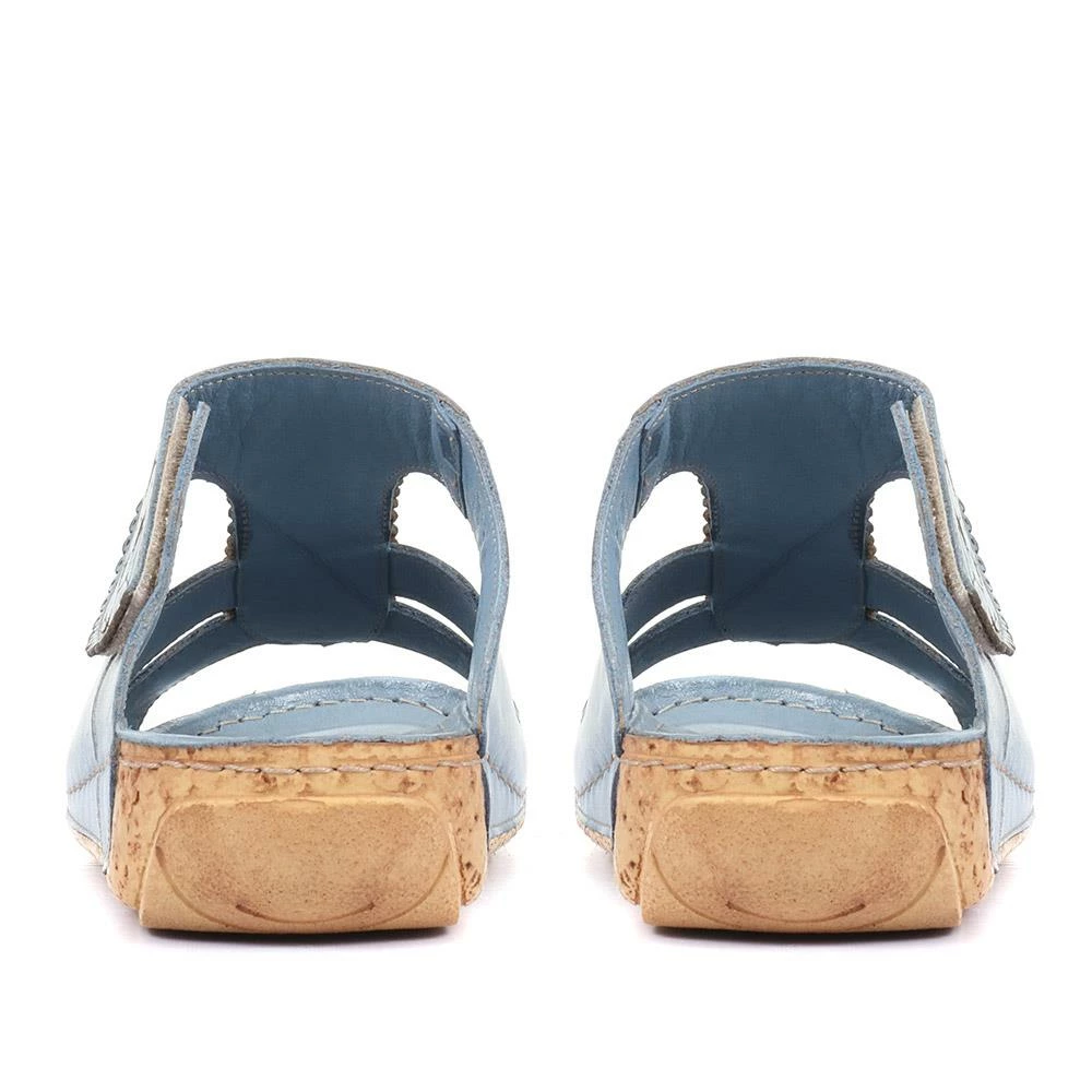 Pavers Ladies Cut Out Leather Mule Wedge Sandals - KARY33011 / 319 943 / 319 943 4 Pavers Ladies Cut Out Leather Mule Wedge Sandals - KARY33011 / 319 943 / 319 943