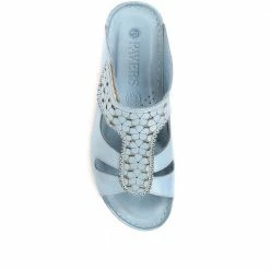 Pavers Ladies Cut Out Leather Mule Wedge Sandals - KARY33011 / 319 943 / 319 943 22 Pavers Ladies Cut Out Leather Mule Wedge Sandals - KARY33011 / 319 943 / 319 943