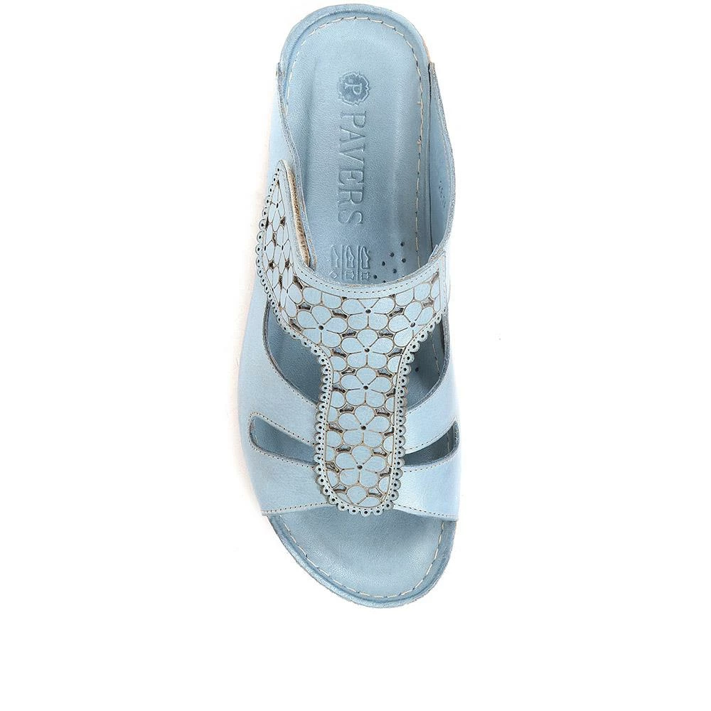 Pavers Ladies Cut Out Leather Mule Wedge Sandals - KARY33011 / 319 943 / 319 943 5 Pavers Ladies Cut Out Leather Mule Wedge Sandals - KARY33011 / 319 943 / 319 943