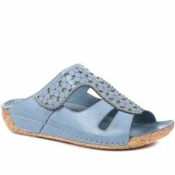 Pavers Ladies Cut Out Leather Mule Wedge Sandals - KARY33011 / 319 943 / 319 943