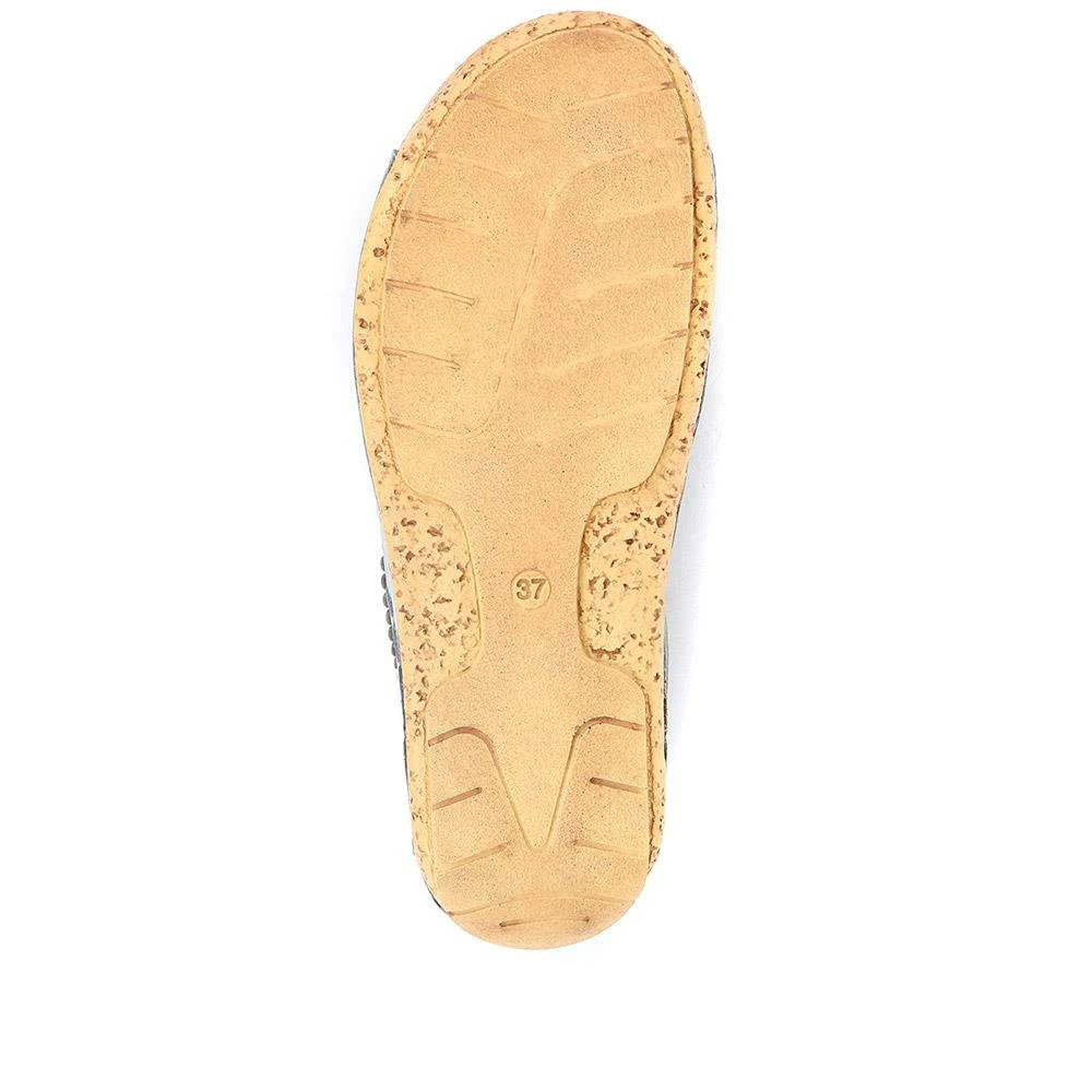 Pavers Ladies Cut Out Leather Mule Wedge Sandals - KARY33011 / 319 943 / 319 943 6 Pavers Ladies Cut Out Leather Mule Wedge Sandals - KARY33011 / 319 943 / 319 943