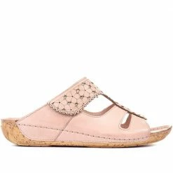 Pavers Ladies Cut Out Leather Mule Wedge Sandals - KARY33011 / 319 943 / 319 943 28 Pavers Ladies Cut Out Leather Mule Wedge Sandals - KARY33011 / 319 943 / 319 943