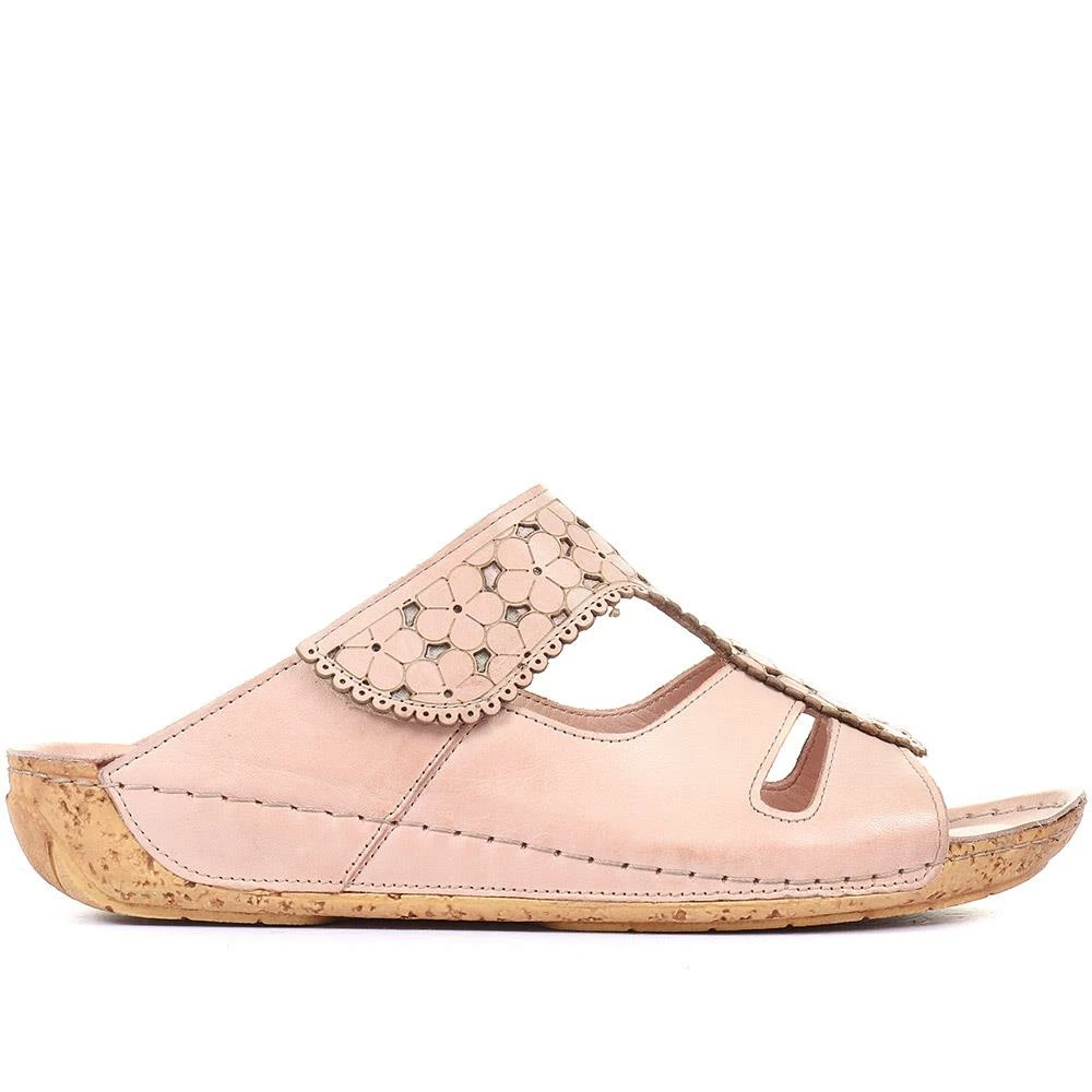 Pavers Ladies Cut Out Leather Mule Wedge Sandals - KARY33011 / 319 943 / 319 943 11 Pavers Ladies Cut Out Leather Mule Wedge Sandals - KARY33011 / 319 943 / 319 943