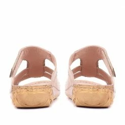 Pavers Ladies Cut Out Leather Mule Wedge Sandals - KARY33011 / 319 943 / 319 943 33 Pavers Ladies Cut Out Leather Mule Wedge Sandals - KARY33011 / 319 943 / 319 943