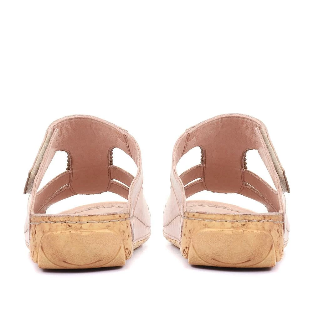 Pavers Ladies Cut Out Leather Mule Wedge Sandals - KARY33011 / 319 943 / 319 943 16 Pavers Ladies Cut Out Leather Mule Wedge Sandals - KARY33011 / 319 943 / 319 943