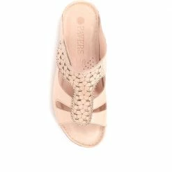 Pavers Ladies Cut Out Leather Mule Wedge Sandals - KARY33011 / 319 943 / 319 943 30 Pavers Ladies Cut Out Leather Mule Wedge Sandals - KARY33011 / 319 943 / 319 943