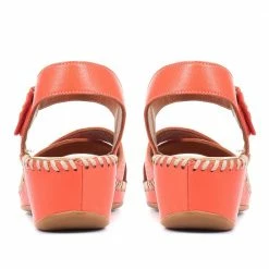 Pavers Ladies Cushioned Leather Wedge Sandals - YNR33001 / 320 030 / 320 030