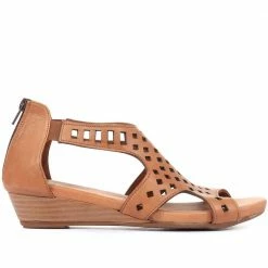 Pavers Women's Leather Sandals - ZYN33007 / 320 110
