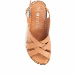 Pavers Ladies White Leather Summer Sandals - LUCK33023 / 320 590 / 320 590 34 Pavers Ladies White Leather Summer Sandals - LUCK33023 / 320 590 / 320 590