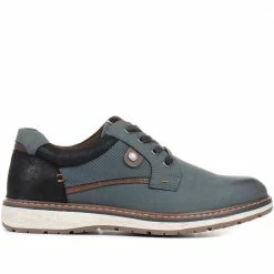 Pavers Men's Navy Wide Fit Lace Sneakers - WBINS33071 / 320 127 / 320 127