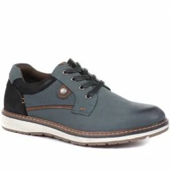 Pavers Men's Navy Wide Fit Lace Sneakers - WBINS33071 / 320 127 / 320 127