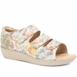 Pavers Ladies 3 Strap Patterned Leather Shoes - BASAN31009 / 317 979 / 317 979