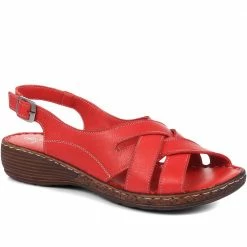 Pavers Ladies White Leather Summer Sandals - LUCK33023 / 320 590 / 320 590