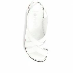 Pavers Ladies White Leather Summer Sandals - LUCK33023 / 320 590 / 320 590 50 Pavers Ladies White Leather Summer Sandals - LUCK33023 / 320 590 / 320 590