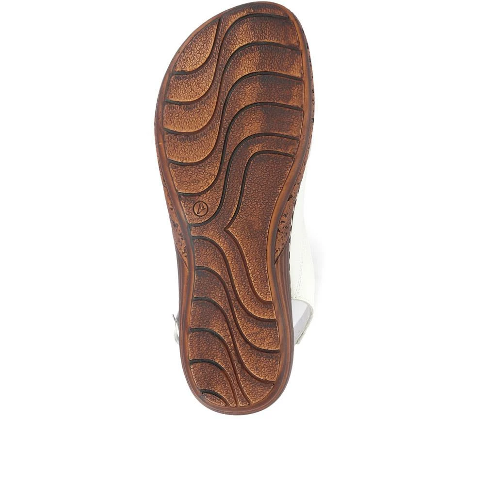 Pavers Ladies White Leather Summer Sandals - LUCK33023 / 320 590 / 320 590 26 Pavers Ladies White Leather Summer Sandals - LUCK33023 / 320 590 / 320 590