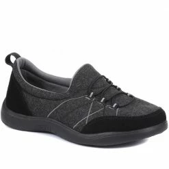 Pavers Shoes Wide Fit Bungee Trainer Pumps - BRK33051 / 320 628